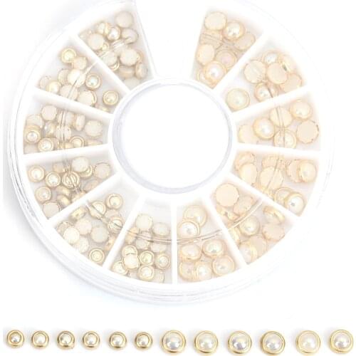 1 PC PVC Resin Jewelry Craft Filling Material Gold Color White Round For Jewelry DIY Findings 5.8cm Dia
