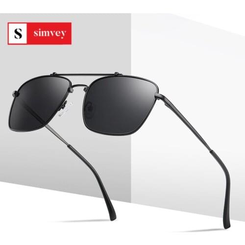 Simvey Fashion Designer Polarized Sunglasses for Women Men Luxury Vintage Driving Golf Sunglasses UV Protection with Case