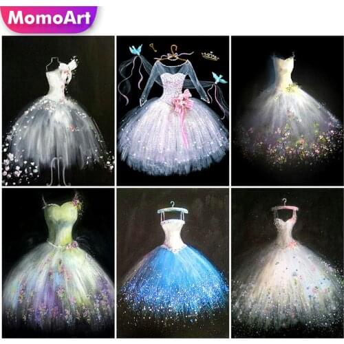 MomoArt Diamond Painting Flower Cross Stitch Sale 5D Diamond Embroidery Skirt Full Drill Square Mosaic Picture Home Decoration