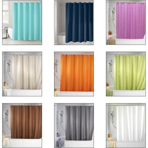 180*180cm Solid Bathroom Shower Curtains for Bath Waterproof Fabric Solid Bathroom Curtain Mildewproof Curtains