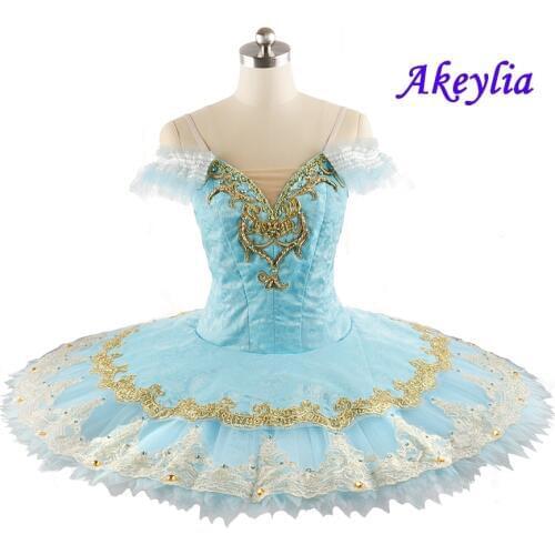Pale Blue Light BLue Princess Florina Classical Tutus YAGP Professional De Bale Adult Ballet Tutu Blue Pancake Tutu For Girls