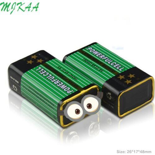 9V 6F22 Alkaline Battery Laminated Carbon Batteries for Alarm Wireless Microphone Mercury Free Long working life