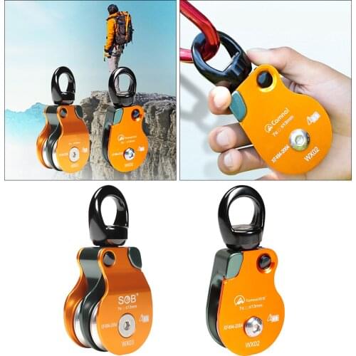 Outdoor Climbing Pulley Climbing Fixed Mountaineering Rope Rock Climbing Pulley Safety Outdoor Tools Ascending Devices