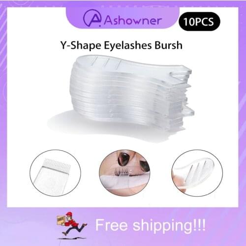 10pcs Y Shape Silicone Eyelashes Lift Lifting Curler Eye Lash Extension Graft Brush Tool Eye Lash Perming Pad