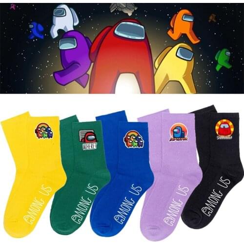 Among Us Cotton Socks Middle Tube Mens Womens Autumn and Winter Cotton Socks, Couple Stockings, Knitted Socks To Keep Warm