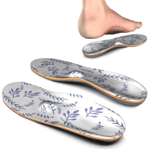 Purple Leaf Foot Pain Eva Orthotic Insoles Arch Support Insoles Orthotic Inserts Memory Foam Flat Feet Foot For Men Women 3CM