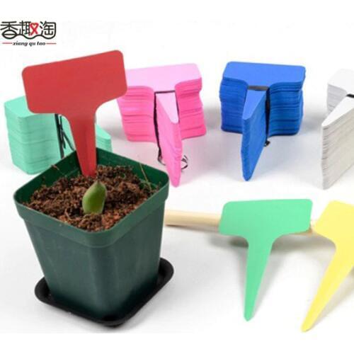 Nursery Plant Tag T-type Plastic Plant Label Garden Nursery Pots Planters Flower Thick Plant Tag Label Marker 5pcs /6*10cm