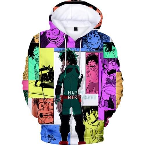 2021 My Hero Academia Hoodie Sweatshirt Popular Men/women Casual Anime My Hero Academia Tops Boys/girls 3D Streetwear Clothes