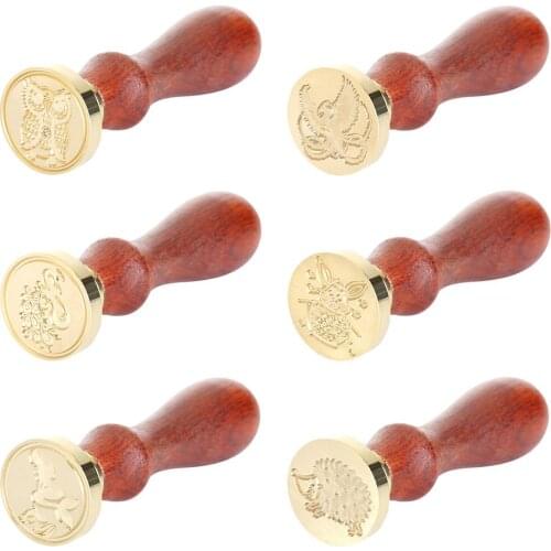 Letters Sealing Wax Stamps High Cost Performance Ratio Wedding Invitation Wooden Handle Stamp Fashionable Christmas Card