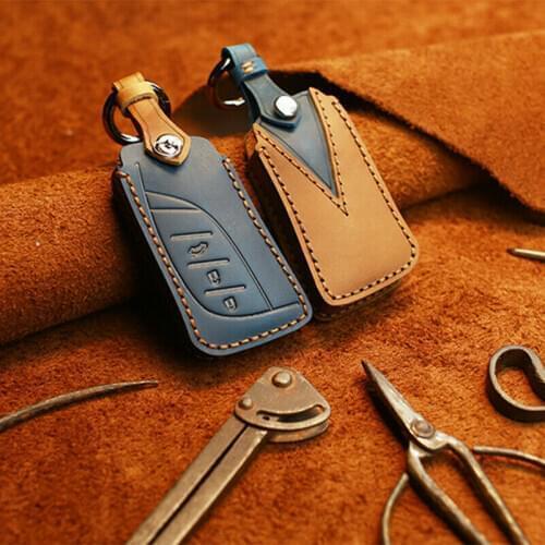 Genuine Leather key fob Protect case cover skin cap set for For Lexus 2018 2019 IS ES GS LS500h NX RX LX LC RC Remote keyless