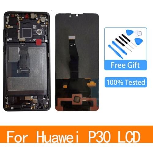 Display for huawei p30 LCD Display Screen Touch Digitizer Assembly ELE-L29 ELE-L09 lcd with frame for huawei p30 display