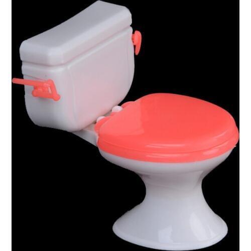 1pcs Plastic Toilet Doll Toys Bathroom Home Furniture Princess Ocean Behalf Tool Doll Accessories High Quality