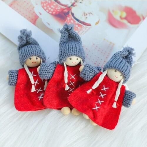 2/3Pcs Knitting Puppet Creative Cute Xmas Doll Christmas Tree Ornaments Pendant Decorations for Home 2022 New Year Party Navidad