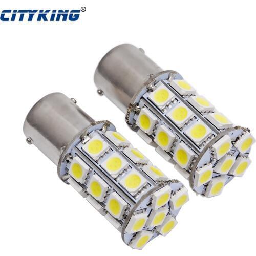 2PCS Super Bright S25 1156 led 27SMD 5050 LED 1156 BA15S P21W Auto Car Signal Reverse Led Lights 12V Auto LED