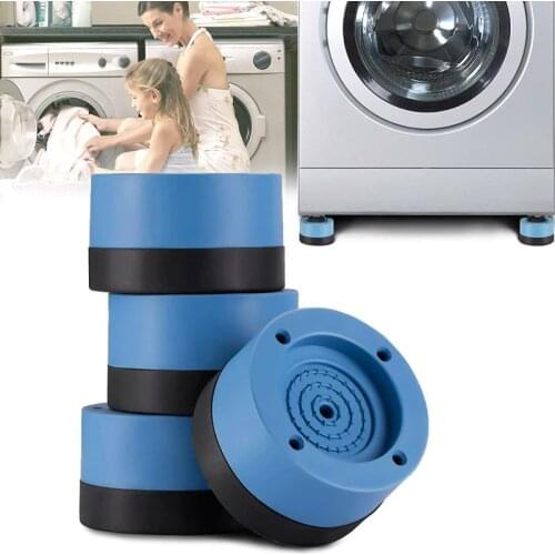 4Pcs Anti Vibration Feet Pads Rubber Legs Slipstop Silent Skid Raiser Mat For Washing Machine Support Dampers Stand Accessories