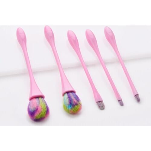 5 Pcs/set Beauty Makeup Brushes Set Soft Hair Face Foundation Loose Powder Brush Eyeshadow Eyebrow Cosmetic Eye Make Up Brush