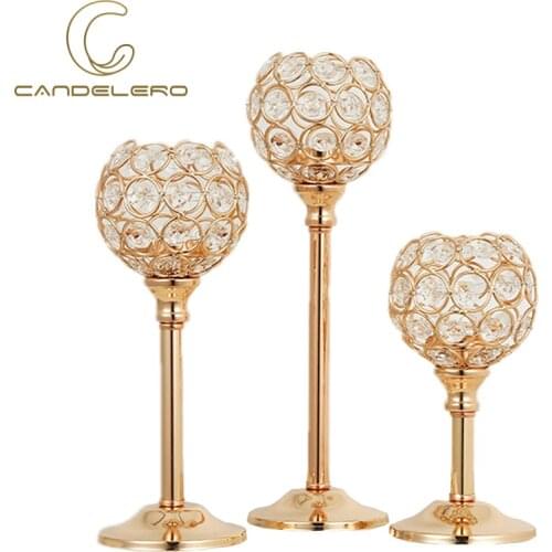 CANDELERO Decorative Crystal Candlesticks