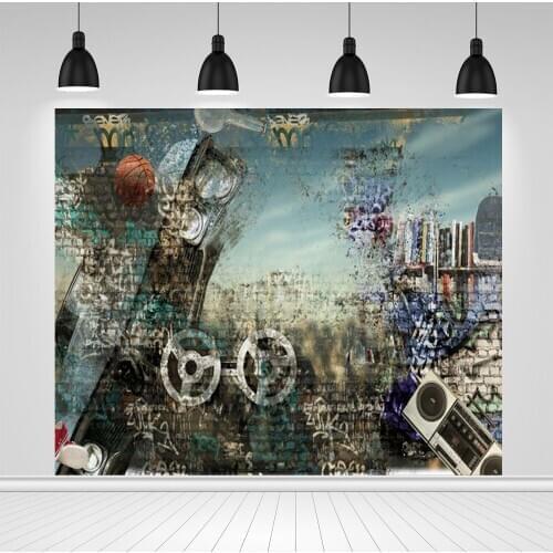 Scopiso Graffiti Backdrop For Photography Old Deserted Wall Grunge Pattern Disco Party Child Portrait Photo Background Photocall