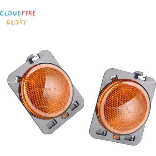 55078144AA 55078145AA Pair Left+Right Fender Flare Side Marker Light Turn Signal Lamp For Jeep Wrangler 2007 2008 2009-2018