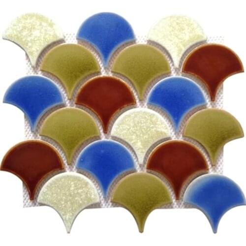 Retro Shell Ceramic Mosaic tile for restaurant living room engineering brick background wall/floor tile, factory direct