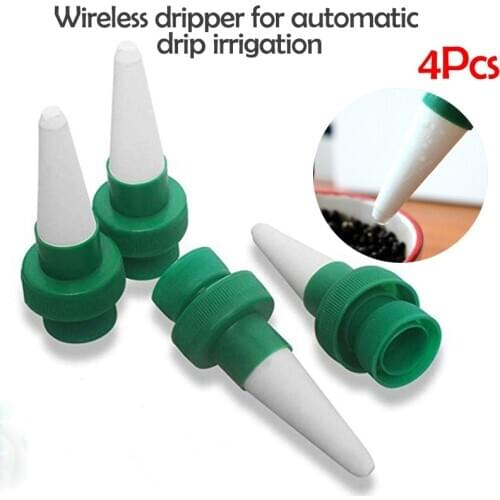 4pcsVacation Plant Waterer Ceramic Self Watering Spikes Automatic Flower Drip Irrigation Watering Stakes System for indoor Plant