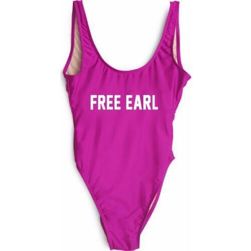 Jumpsuits Rompers one-piece FREE EARL Leotard Top bathing sexy bathing suit boaysuit women summer beachwear
