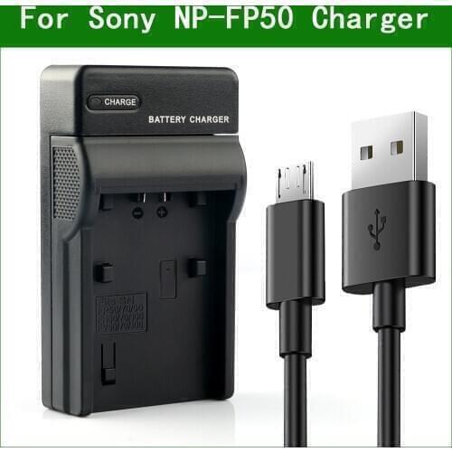 LANFULANG NP-FP50 NP FP50 Micro USB Charger for Sony DCR-HC26 DCR-HC27 DCR-HC28 DCR-HC30 DCR-DVD92 DCR-HC16 DCR-HC17 HC18 HC19