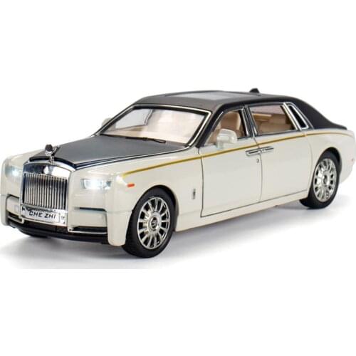 LeadingStar Car Model Decoration Toy Simulation 1:24 Phantom Alloy Luxury Car Model Ornament kids gifts for boys