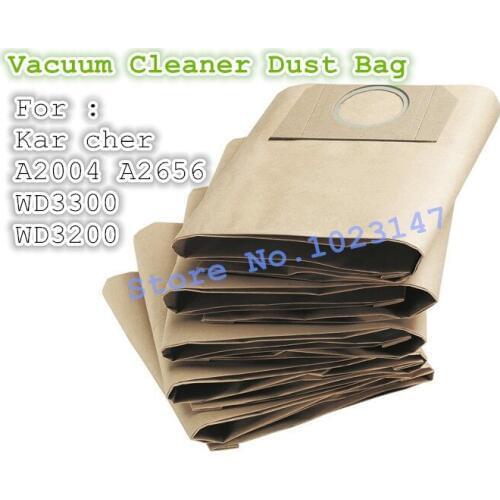5 pieces Vacuum Cleaner Bags Dust Filter Bag For Karcher A2204 A2656 SE4001 WD3200 WD3300 Vacuum Cleaner Parts Accessories