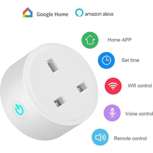 Scimagic Mini US Wifi Plug with Surge Protector 110-240V Voice Control Smart Socket Work with Alexa Google Home Tuya APP