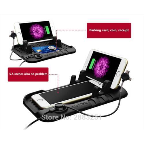 Multi-functional Car Navigation Mobile Phone Anti-Slip Mat USB Charger for KIA sportage rio sorento cerato k2 k3 k5 Accessories