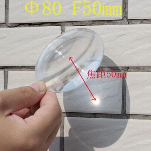 2 PCS 80mm Optical Plastic Fresnel Solar Condensing Lens Focal Length 35mm 40mm 50mm 60mm 70mm 80mm Optional