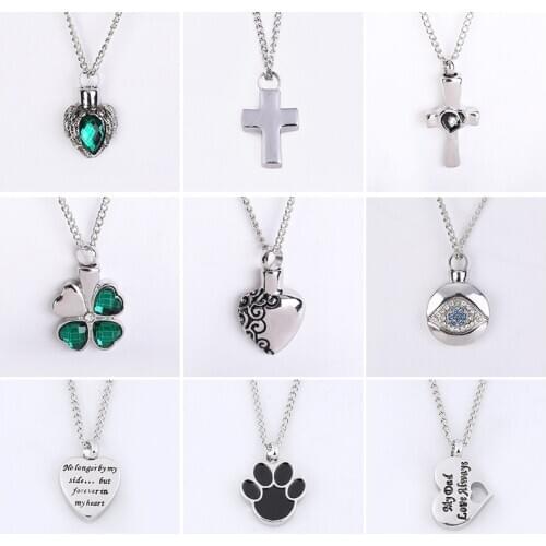 Animal and Pet Remains Memorial Love Pendant Can Open Crystal Urn Necklace x818