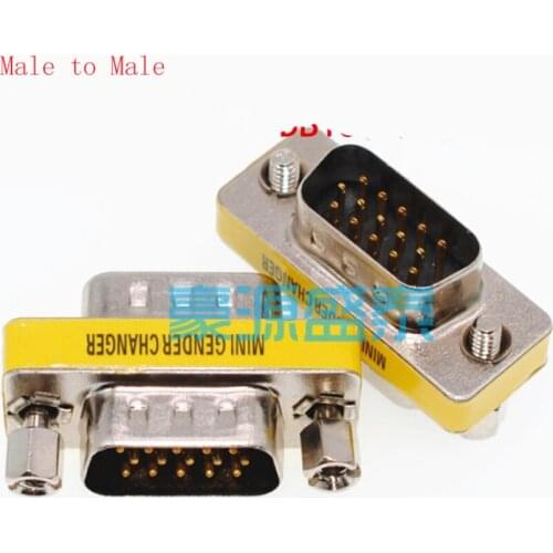 10PCS/Lot RS232 DB15 Female/Male To Male/Female Socket/Jack adapter connector 15P VGA MINI Gender Changer