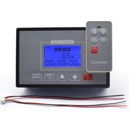 Remote control Smart Digital Display 0~100% adjustable 60A PWM DC Motor Speed Controller Timing Reversible 12V 24V 36V 48V