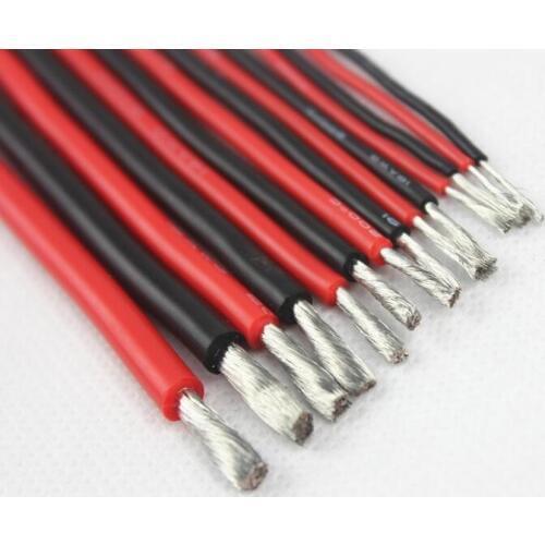 Silicone Wiring for DIY Model Aircraft Car Motor Cable Battery Wiring 22/20/18/16/14/12/10AWG Black/Red/Yellow/Blue