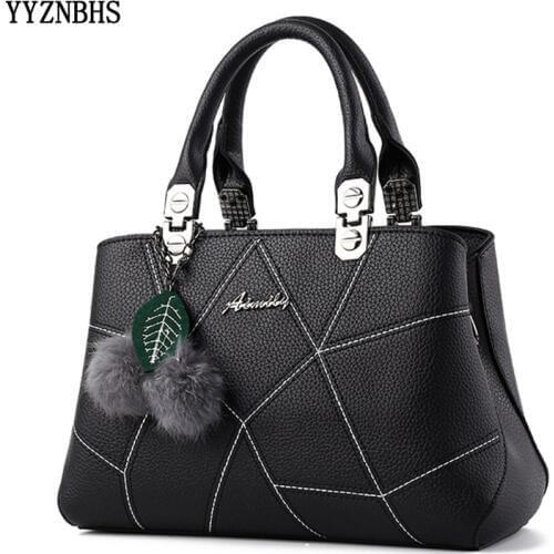 2020 Fashion Women Handbags PU Leather Tote Bag Top-handle Leaf&hair ball Women Crossbody Bags Shoulder Bag Ladies Hand Bags Hot