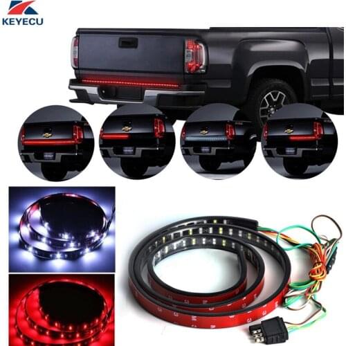 KEYECU 60" Double LED Truck Tailgate Light Bar Strip - Reverse/Turn Signal/Running/Brake Light Full Function Tail Signal