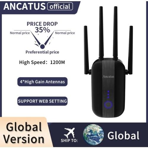 TD A2 1200Mbps 2.4G/5GHz Wireless Extender 802.11ac Wifi Repeater Powerful Wi-Fi Router Long Range Wlan WiFi Amplifier