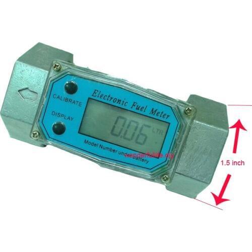 1.5 inch Turbine Digital Diesel Oval Gear Fuel Flow Meter NPT 10-200 L/GAL/PT/QT