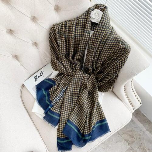 2021 Brand Autumn and Winter Womens Beach Shawl Wool 15% Scarf Ladies Fashion Scarf Headscarf Pashmina Headscarf Silencer