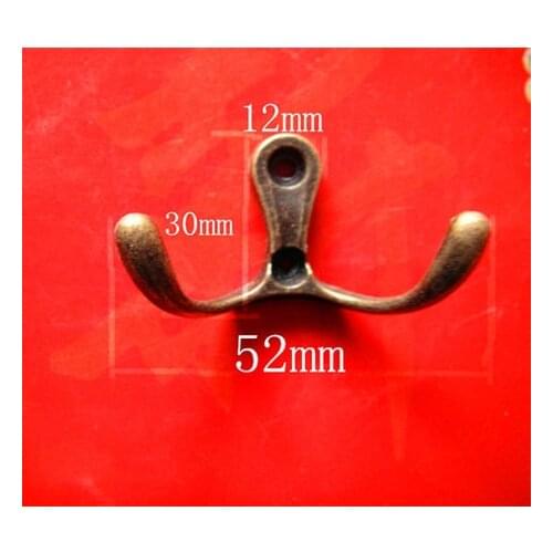 25pcs 52*30mm Creative double restoring ancient ways Ou hook Clothes coat hanger Coat hook hanging hook accessories
