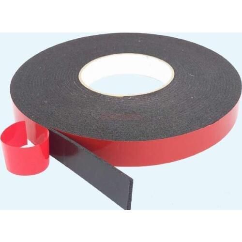 5pcs Red film black sponge double-sided tape PE strong foam sticky foam adhesive