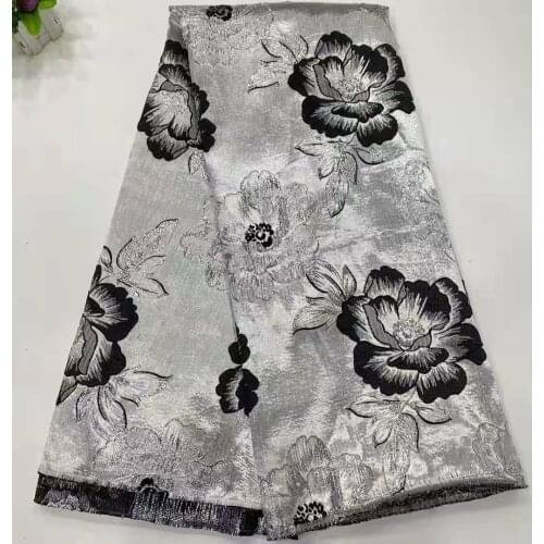 5 Yards Bridal Material African Gild Lace Fabric 2021 Fashion French Jacquard Lace Fabric Brocade Tissue For Wedding KM4925