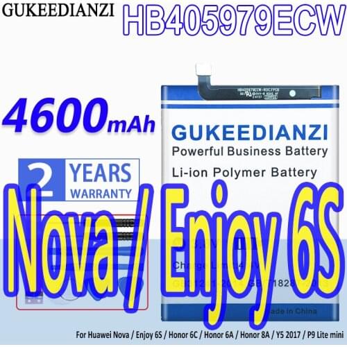 GUKEEDIANZI Battery HB405979ECW 4600mAh For Huawei Honor 8A / Y5 2017 / P9 Lite mini Honor8A HonorY5 2017Lite mini P9Lite mini