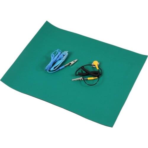 ESD Anti-Static Table Mat + Ground Wire + ESD Wrist Strap For Mobile Phone Solder Repair