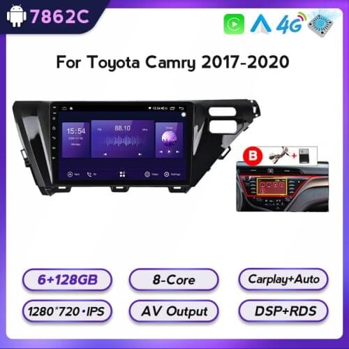 9.7"Android Car Radio Video Multimedia GPS Player For Toyota Camry 8 XV 70 2017-2020 Navigation GPS Head Unit No 2 din
