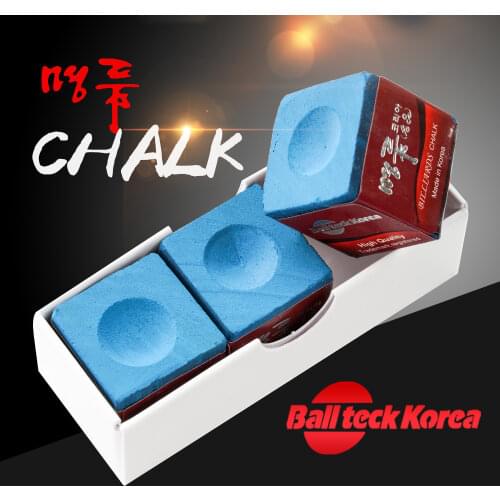BallTeck Korea Chalk Billiard Chalk 3Pcs/box Pool Chalk Professional Blue Pool/Carom/Snooker Cue Stick Chalks Billiard Accessory