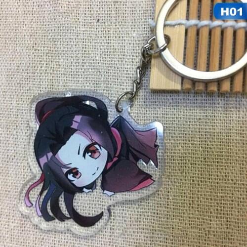 Anime Figure Keychains Mo Dao Zhu Shi Wu Ying Lan Zhan JiangCheng Portachiavi Keyring Pendant Key Holder