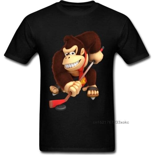 Brand New 3D Print Men Black T-shirt Monkey Gorilla Playing Ball Cartoon Tops & Tees Christmas Unique Fun T Shirt